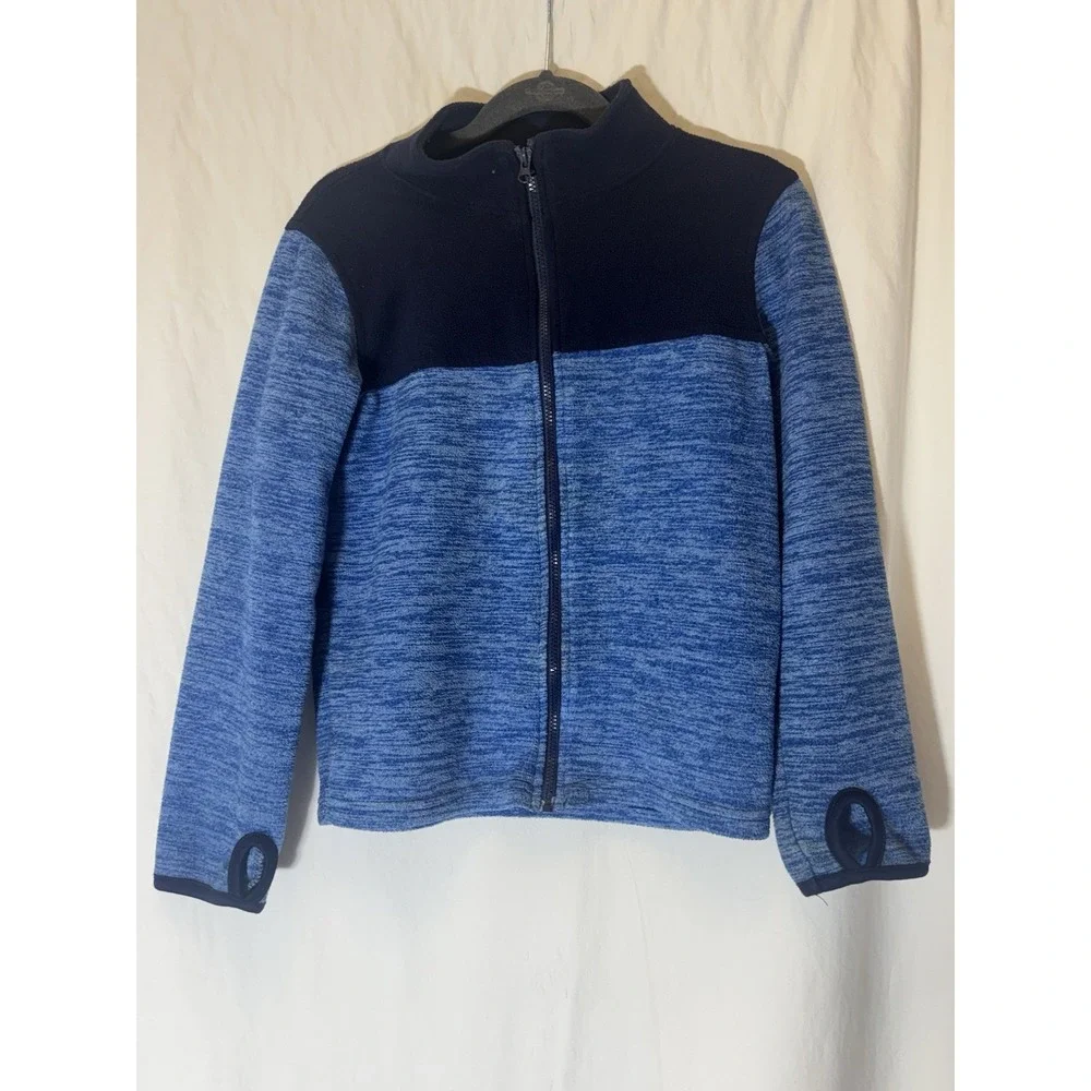 BOYS SIZE 6 JUMPING BEANS NAVY BLUE FULL ZIP FLEECE JACKET Q31
